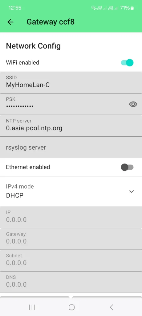 WiFi setup