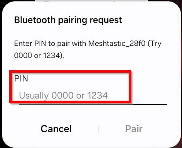 Enter BLE PIN