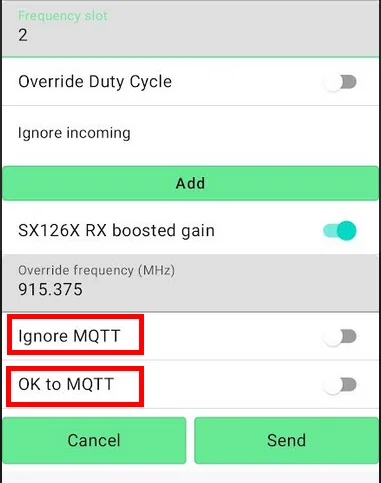MQTT settings