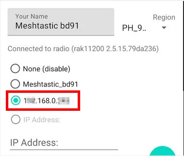 Device connected through WiFi
