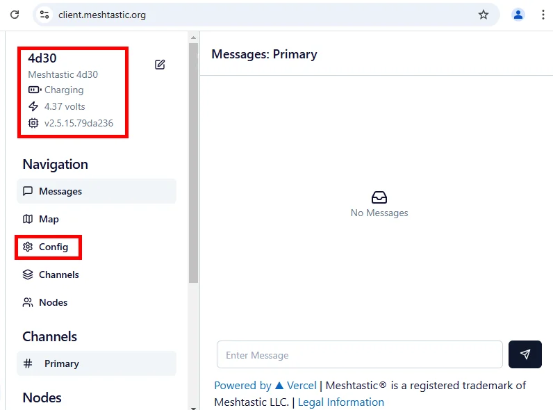 Web Client configuration and device information