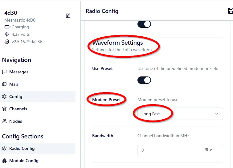 Setup LoRa Configuration