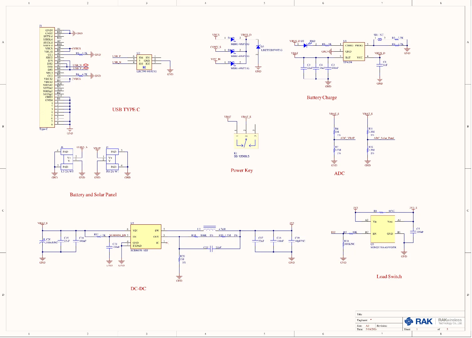 RAK19026 VA schematic diagram (Power)