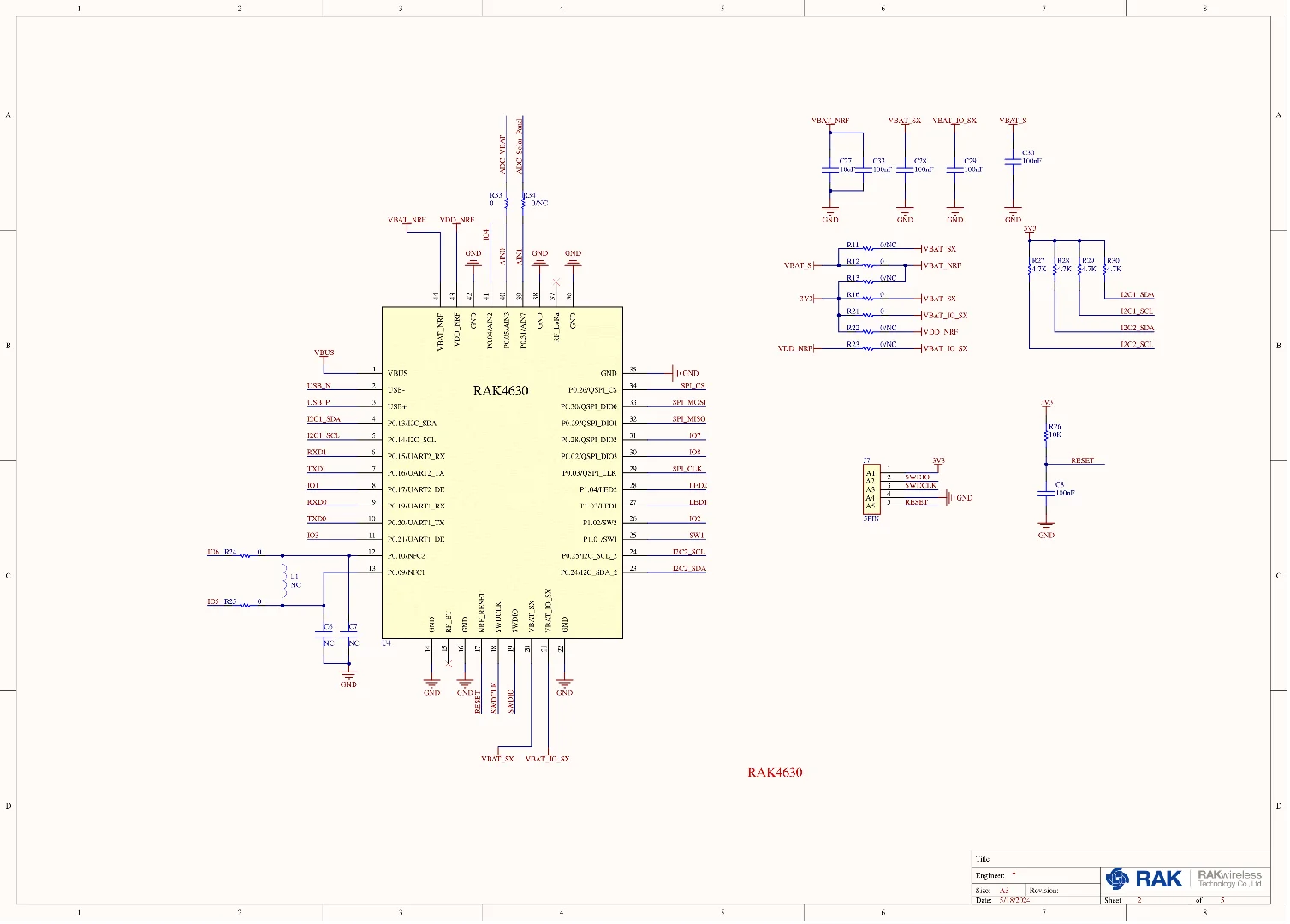 RAK19026 VA schematic diagram (RAK4630)
