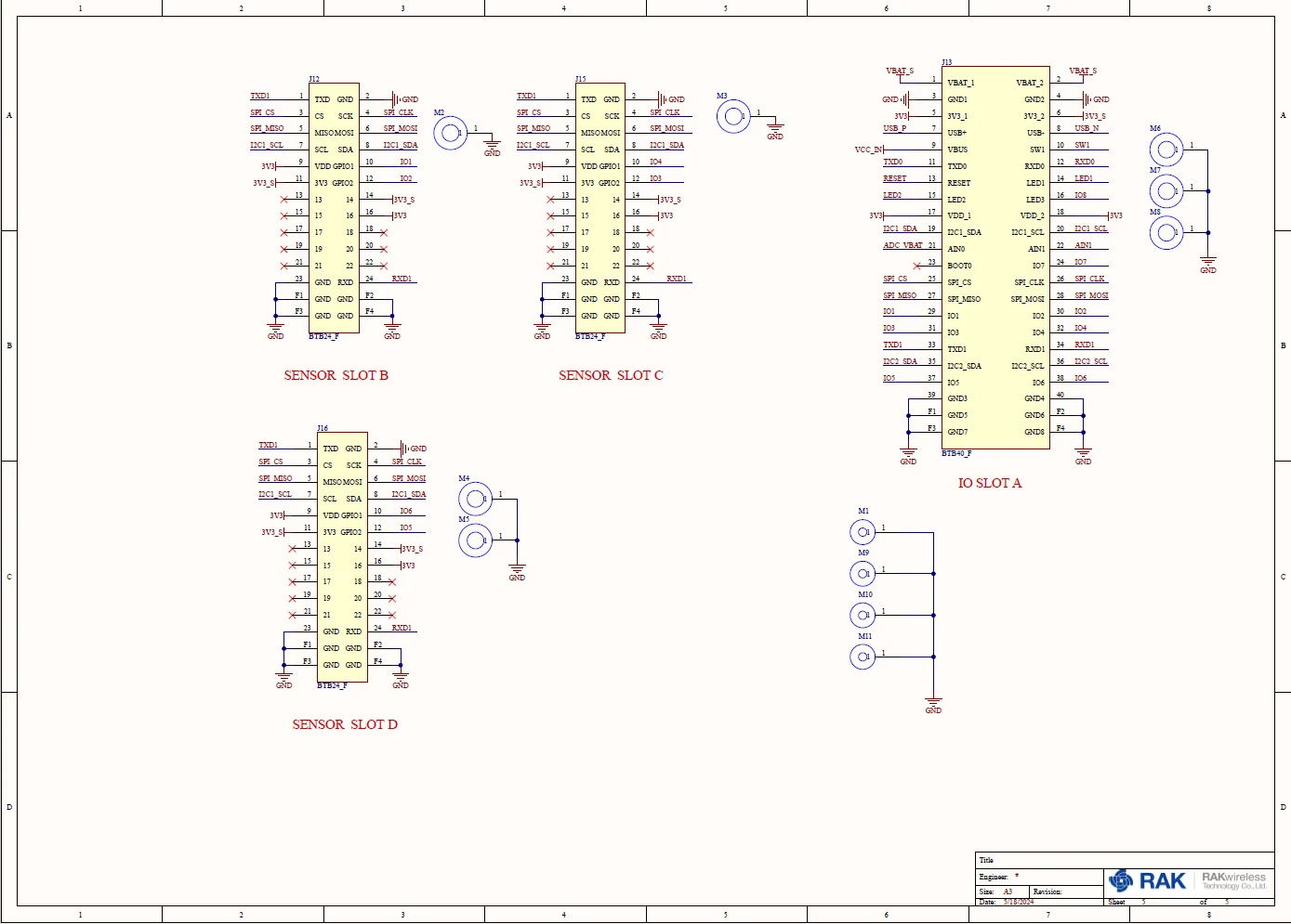 RAK19026 VA schematic diagram (Module Slots)