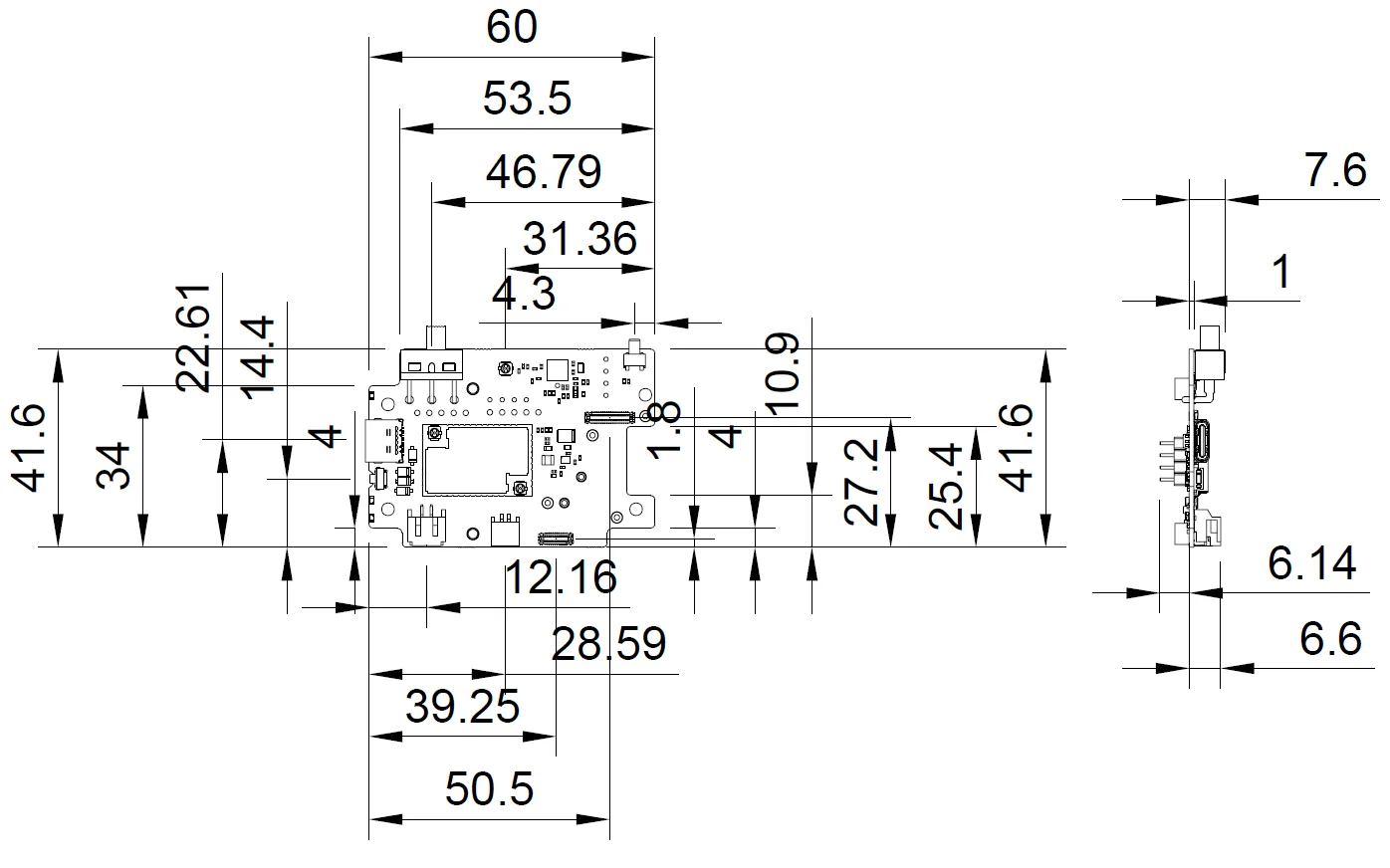 RAK19026 VA mechanical dimensions