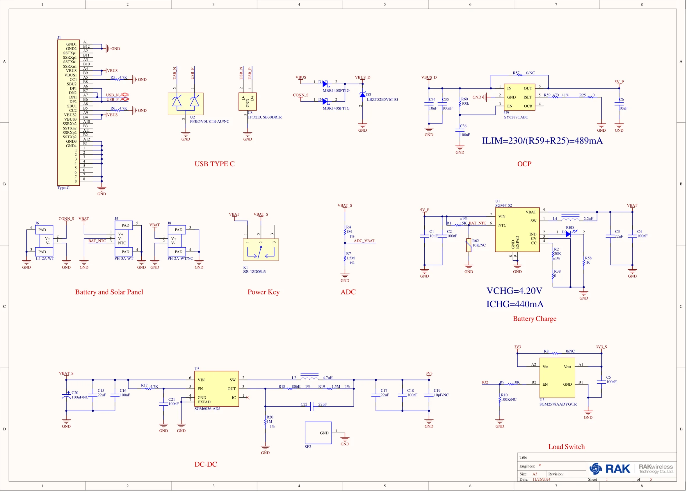 RAK19026 VC schematic diagram (Power)