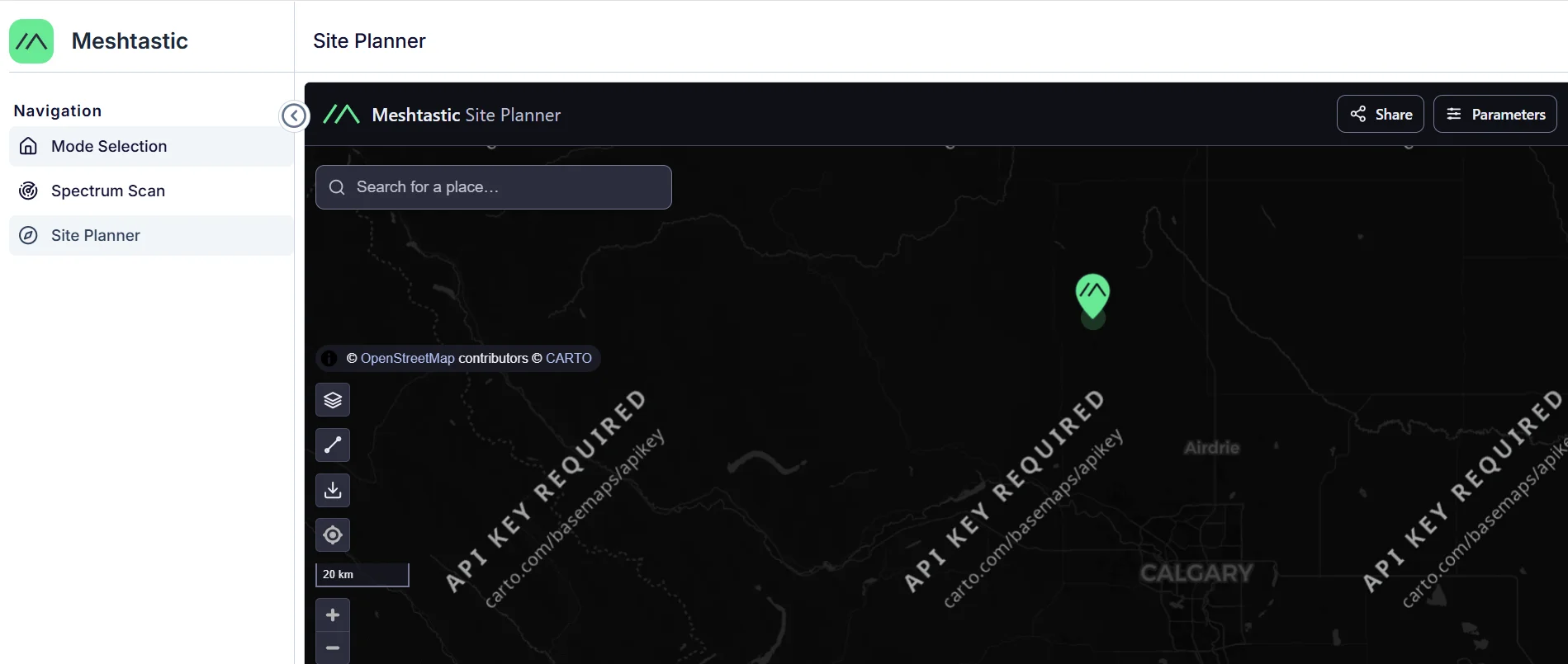 Site Planner workspace