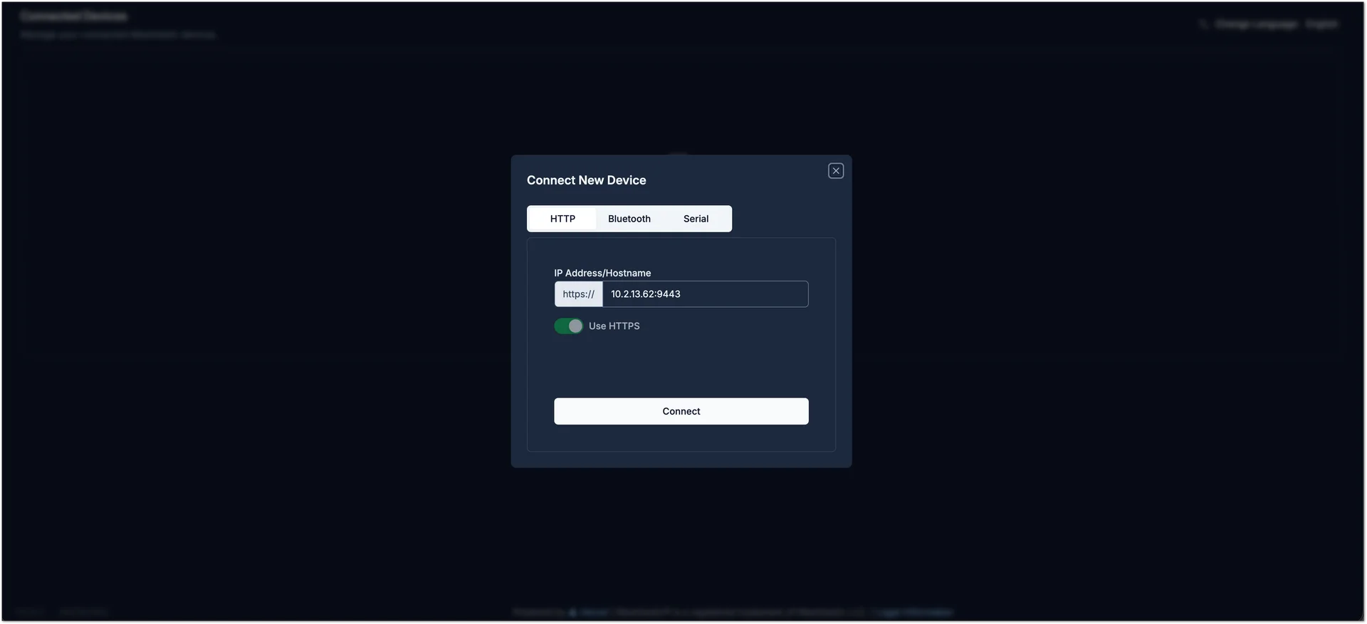 Meshtastic Web Client - Connect