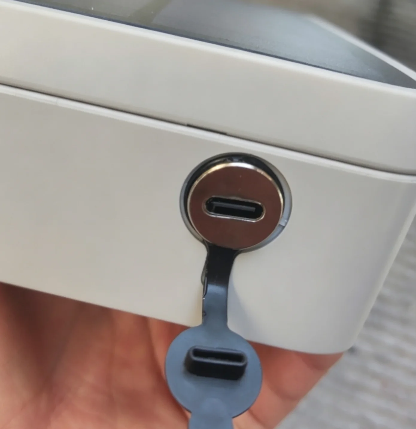 Access the USB port