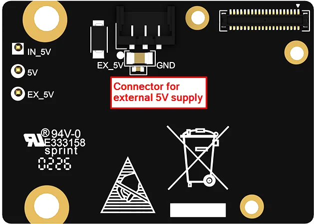 RAK13302 5 V supply connector