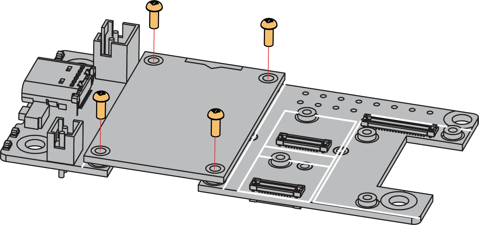 Removing screws from the WisBlock module