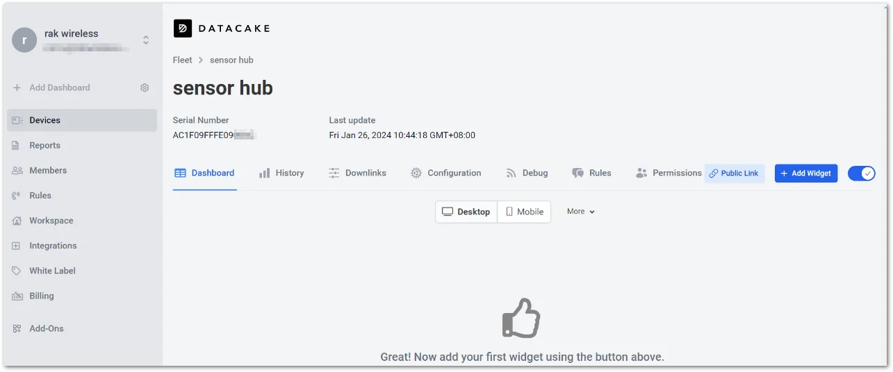 Add visualization widget