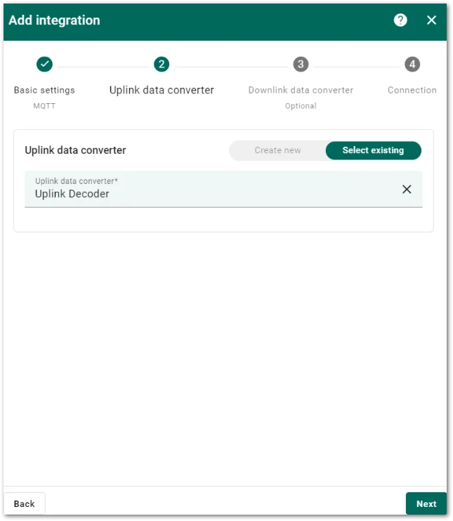 Select the created decoder