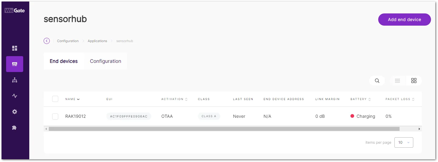 Connected to Gateway Built-In Server