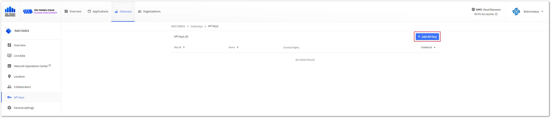 Add API keys