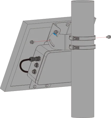 Install the solar panel combination