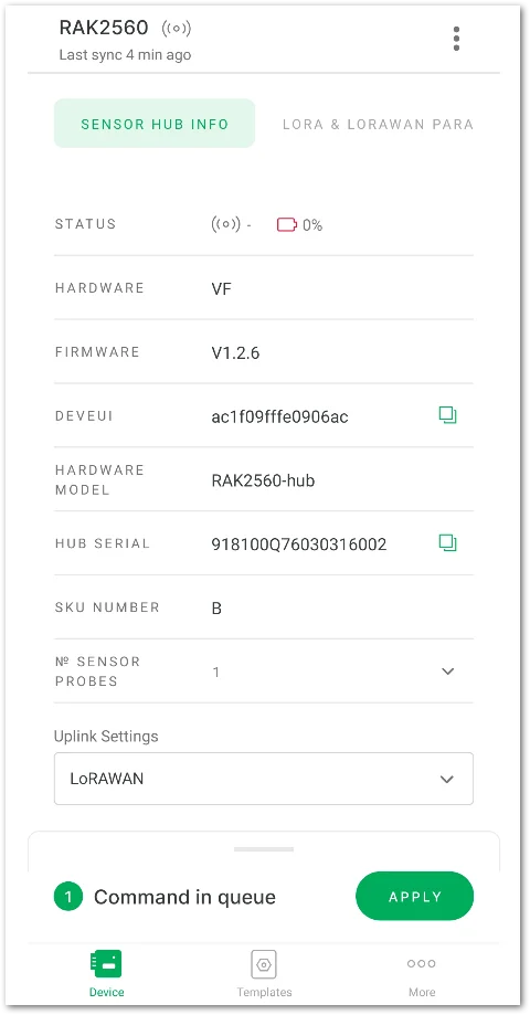 Apply the configuration options