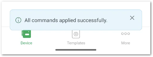 Apply commands