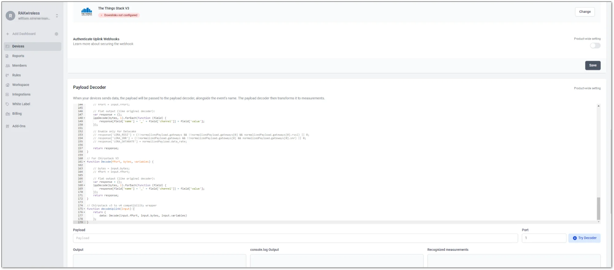 Decoder code