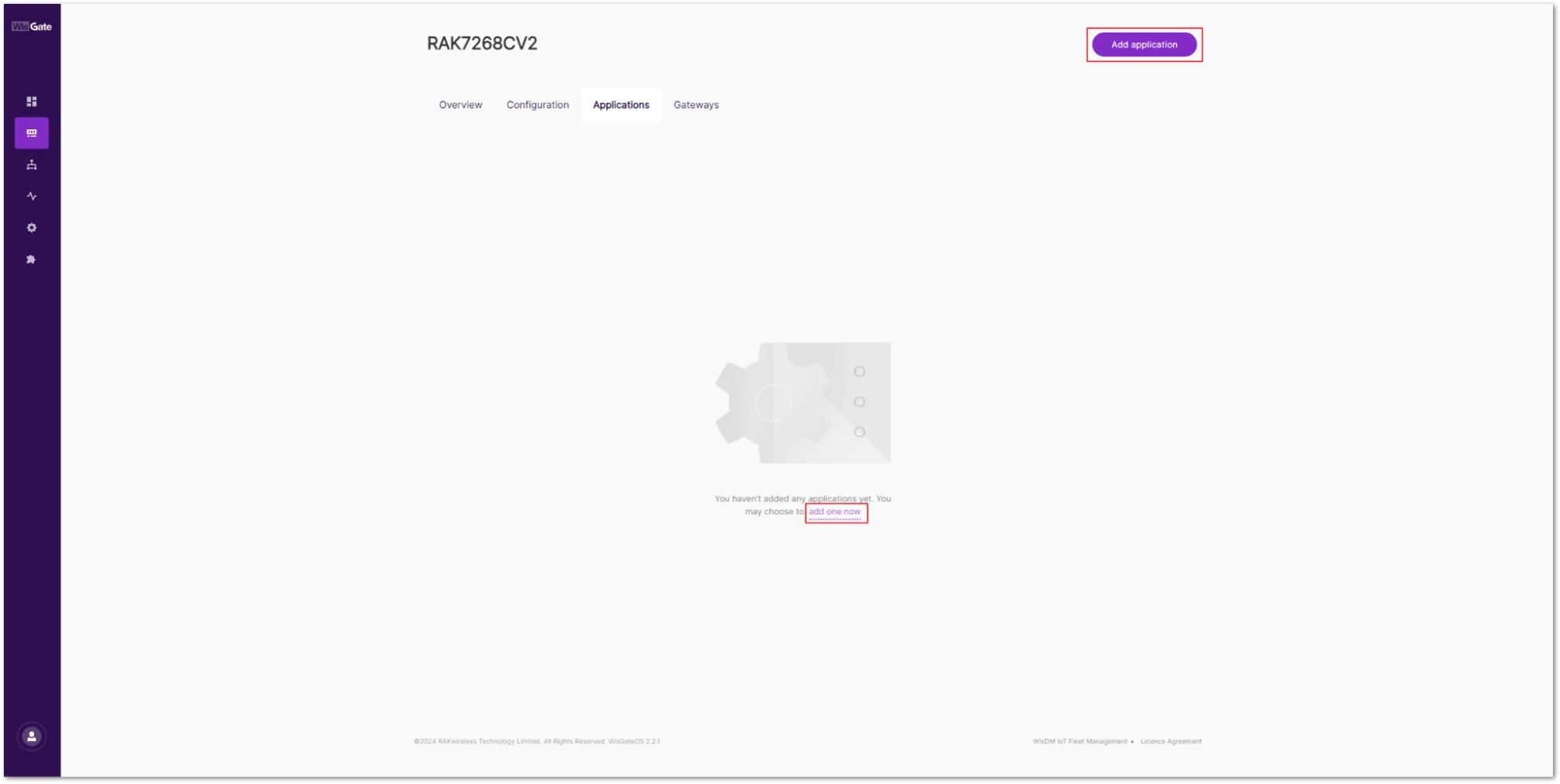 Applications tab