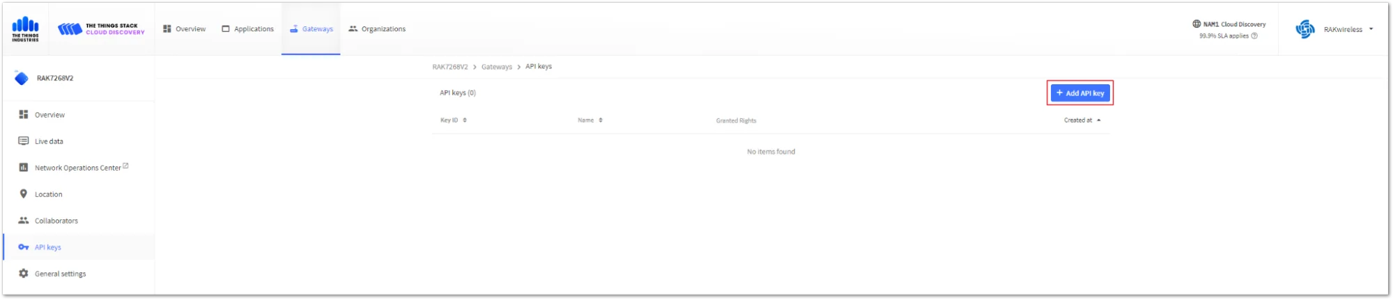 Add API keys
