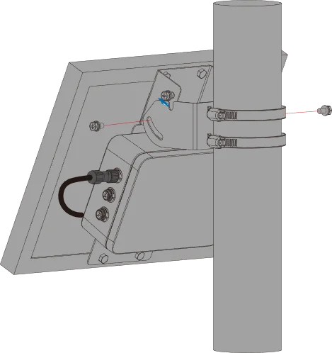 Install the solar panel combination