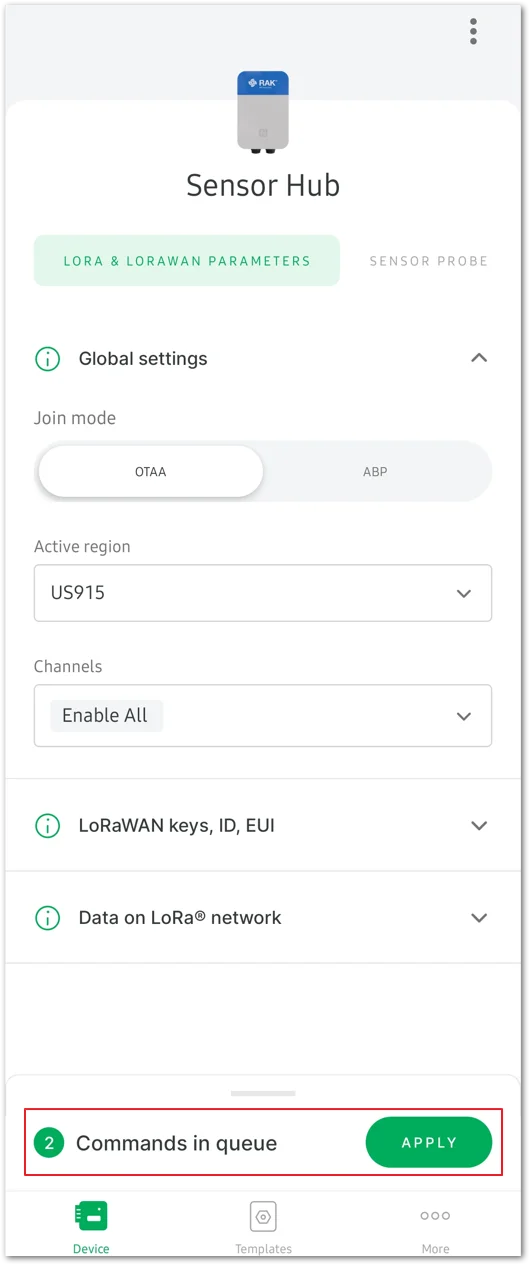 Apply the configuration options