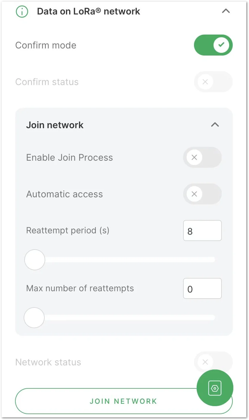 Data on LoRa network