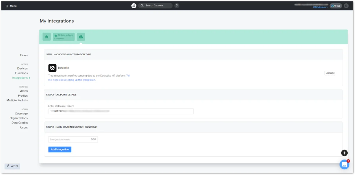 Adding integration name
