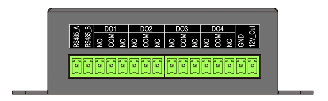 RAK2461 WisNode Bridge IO Lite interfaces bottom (RS485-DOx4)