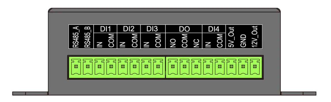 RAK2461 WisNode Bridge IO Lite interfaces bottom (RS485-DIx4-DOx1)