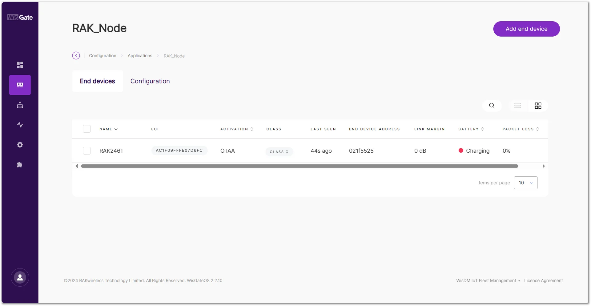 Device is online