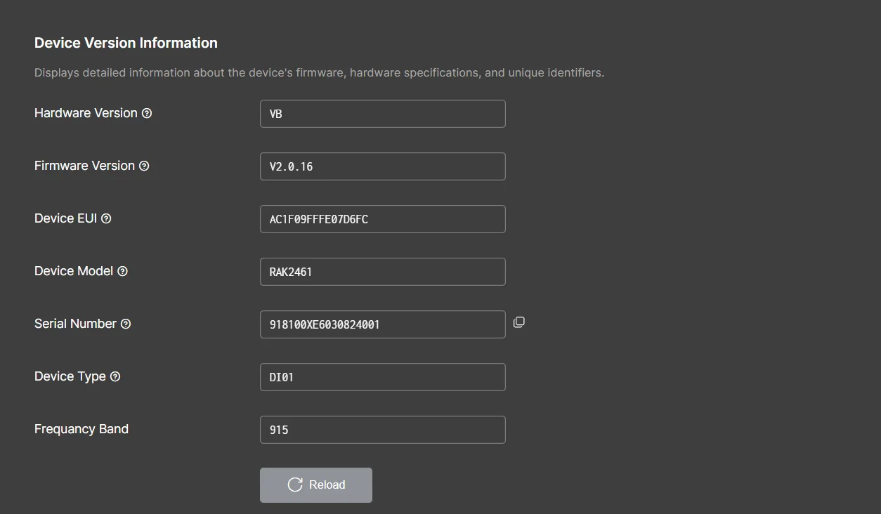 Device version information