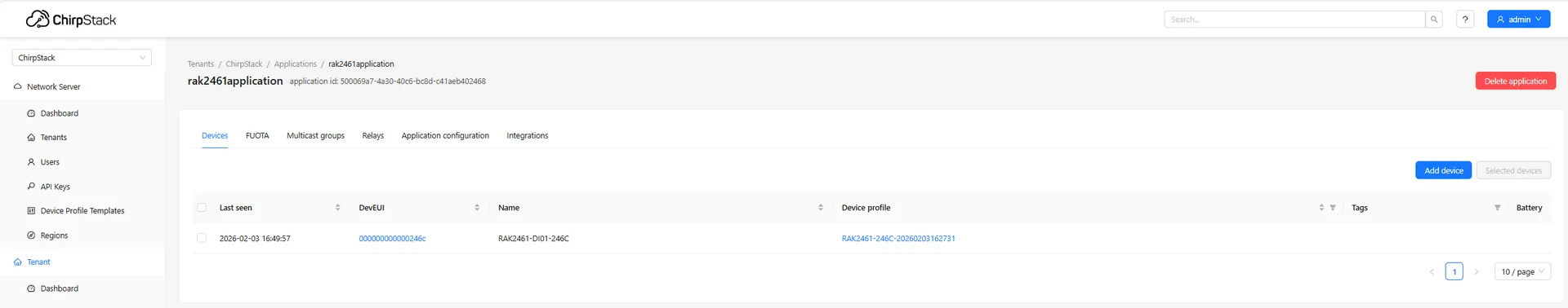 Device is online