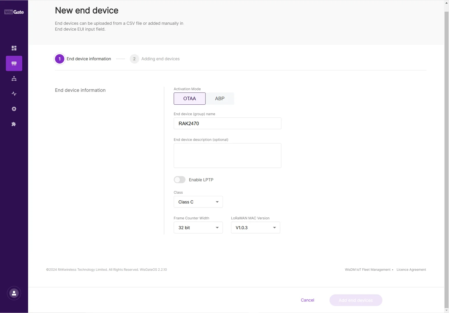 Successfully created application