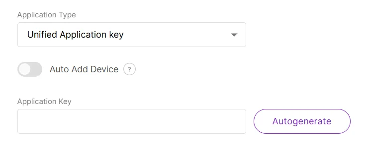 Unified application key