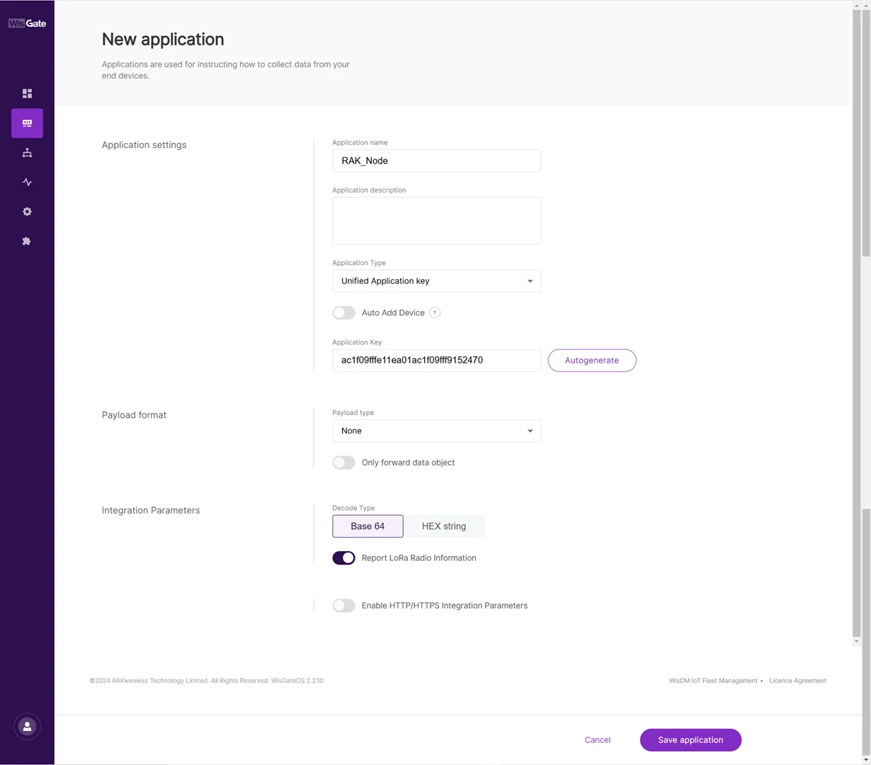 Adding application