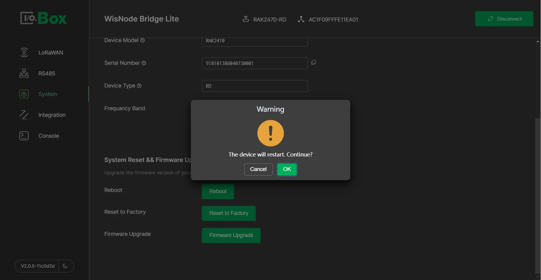 Reboot button
