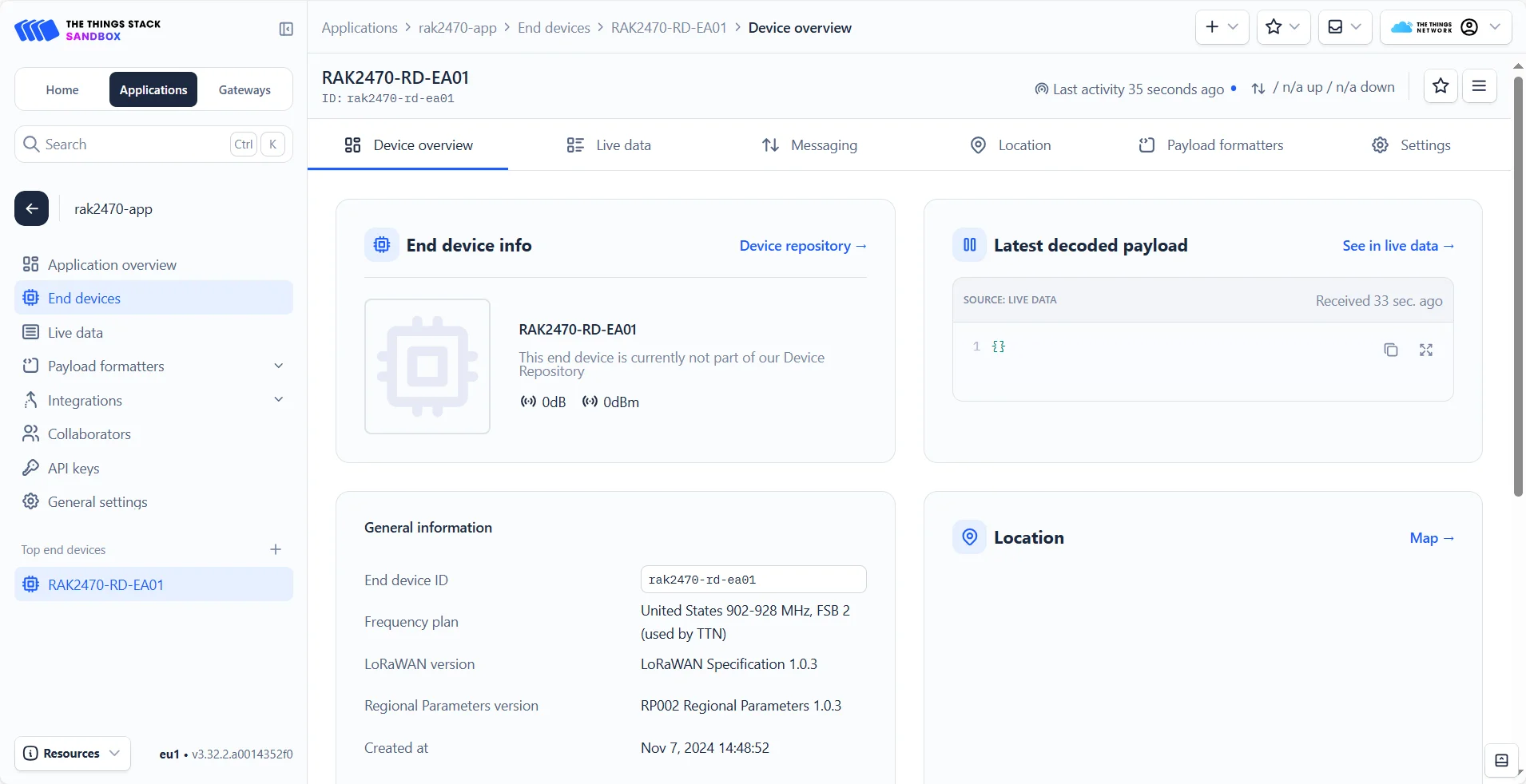 Device is online