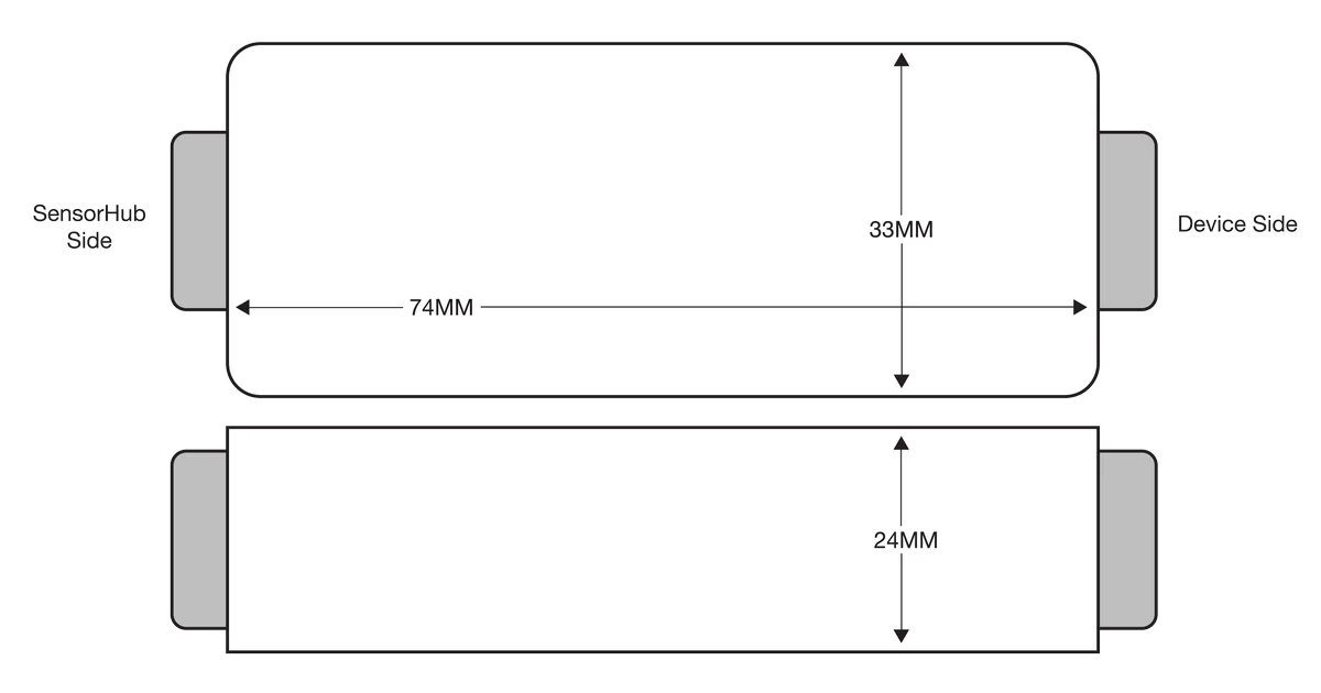 RAK2560 WisNode Probe IO dimensions