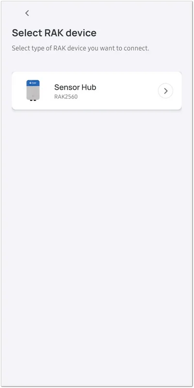 In-app list of devices