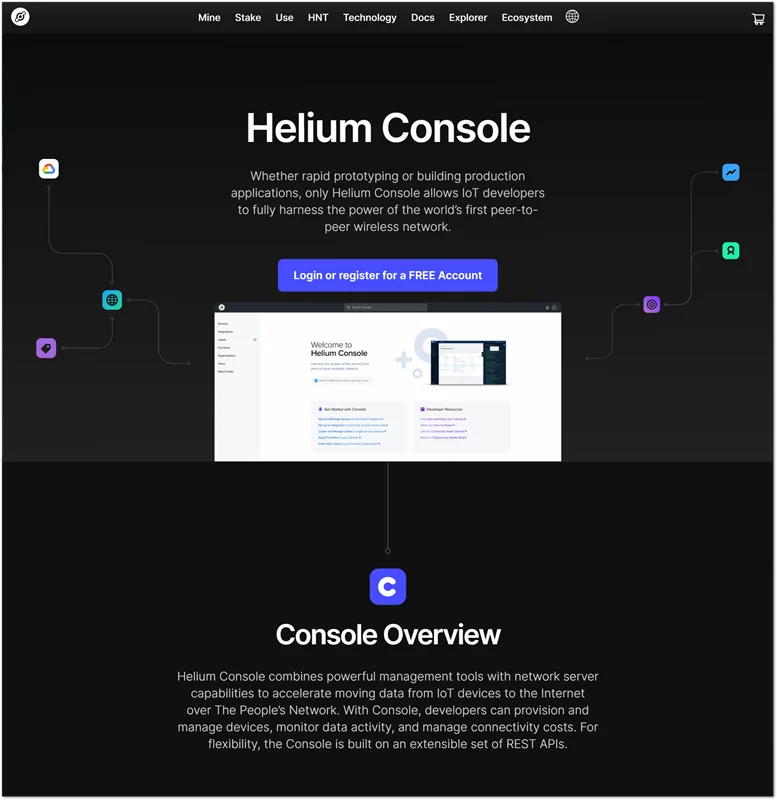 Helium console