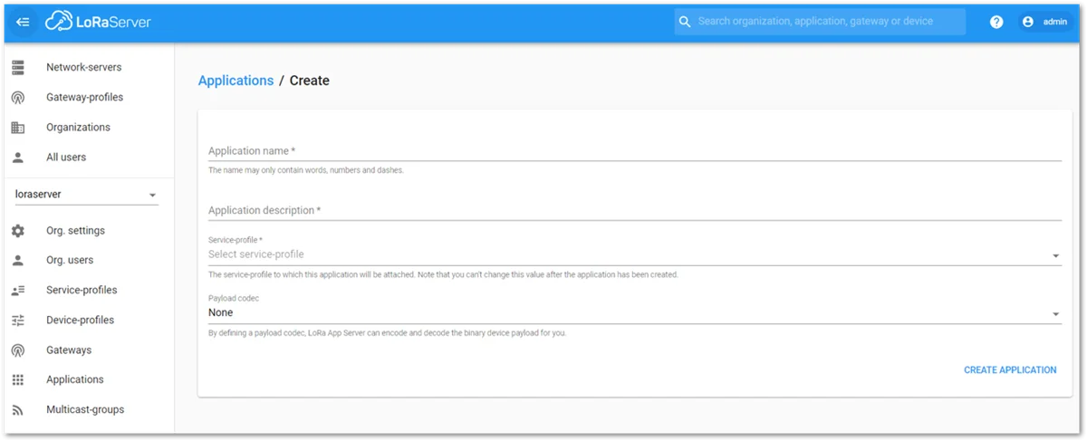 Creating a New Application