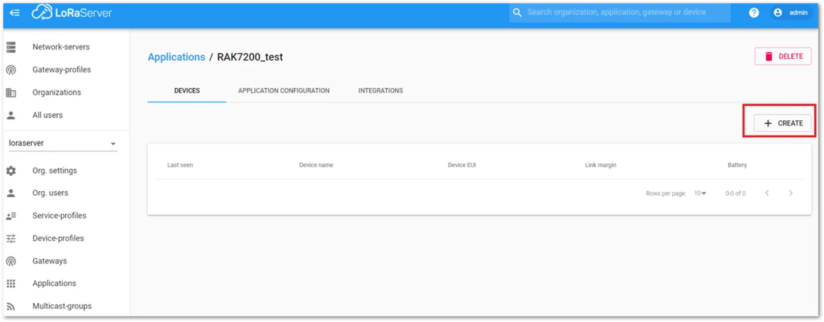 Add a New Device at Device Tab