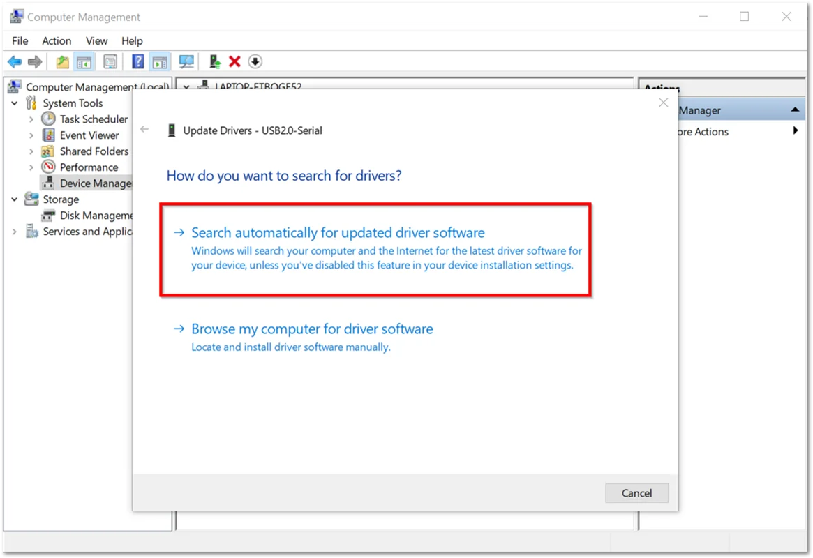Automatic Driver Installation via Internet
