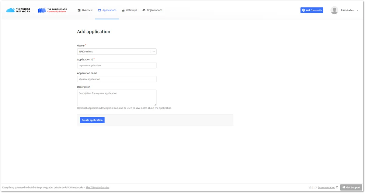 Create an application page