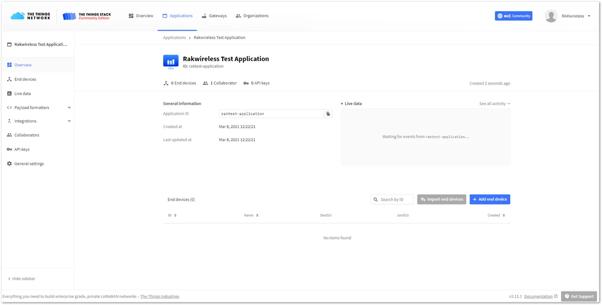 Create an application page