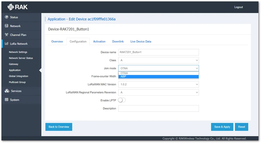 Changing the activation method