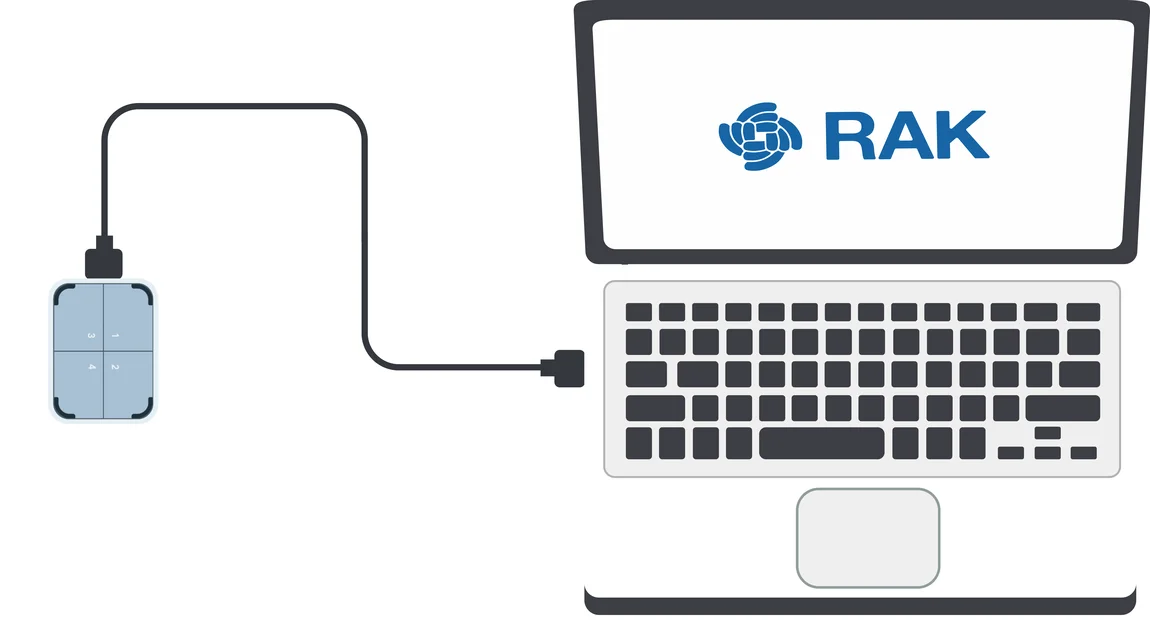 RAK7201 WisNode Button 4k to laptop connection